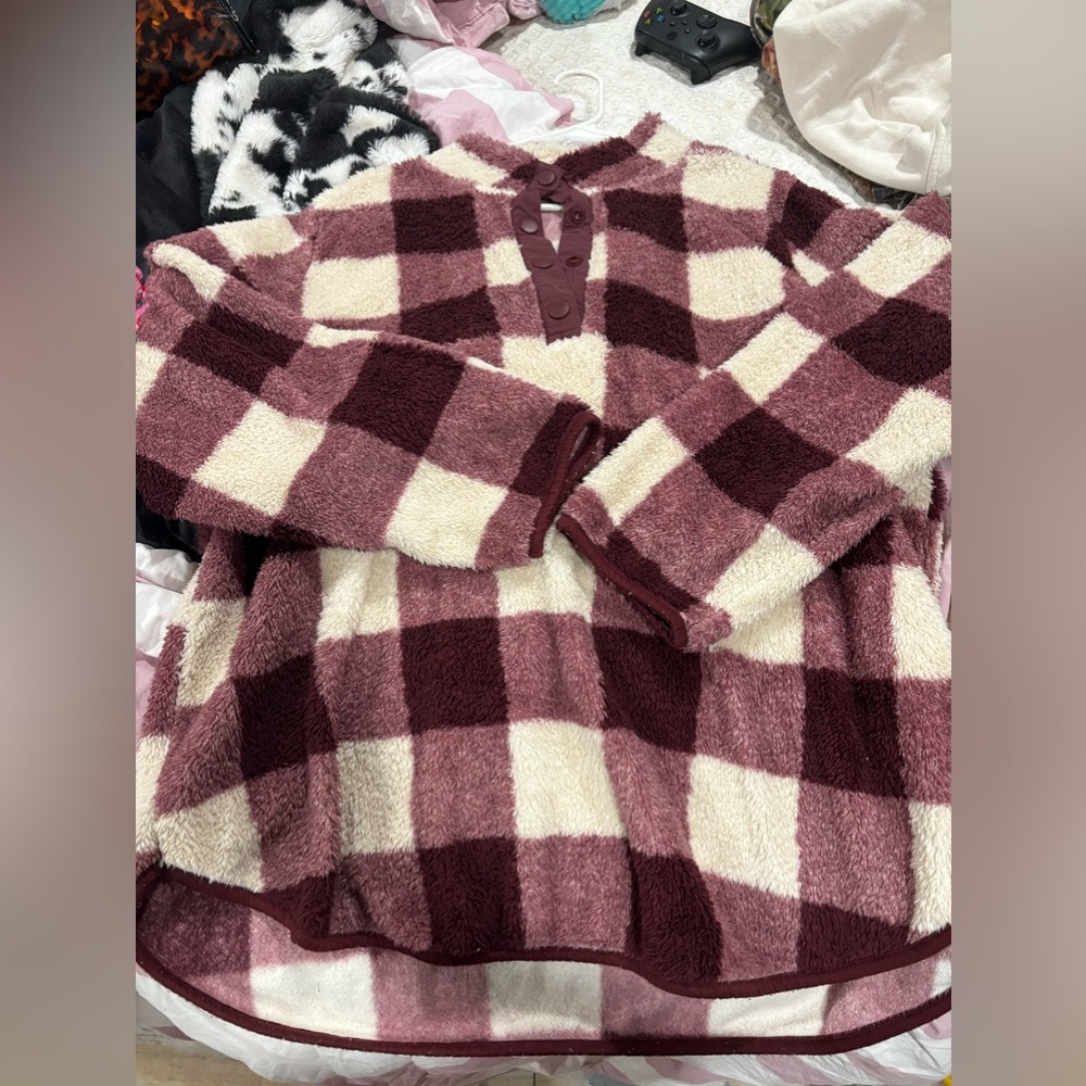 Oversized Sherpa pullover